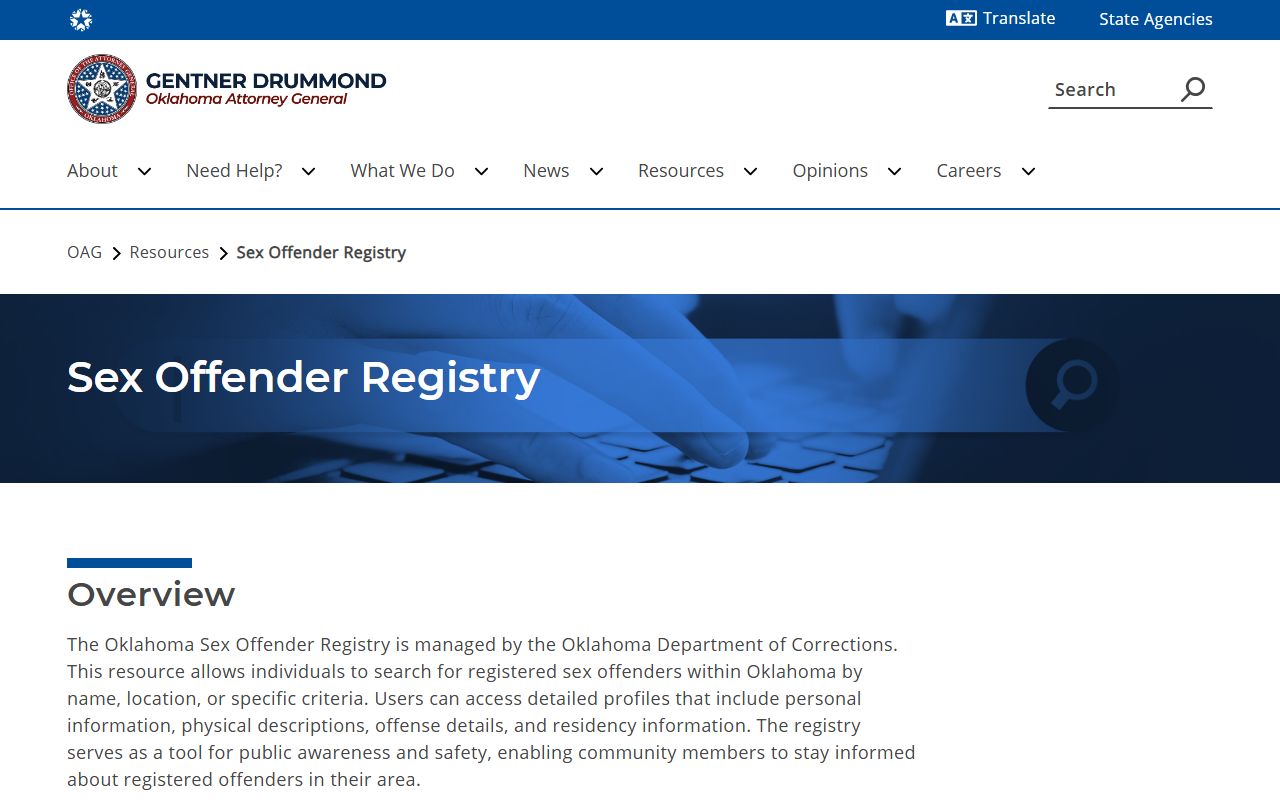 Murray County inmate and jail registry guidance from the Oklahoma Attorney General