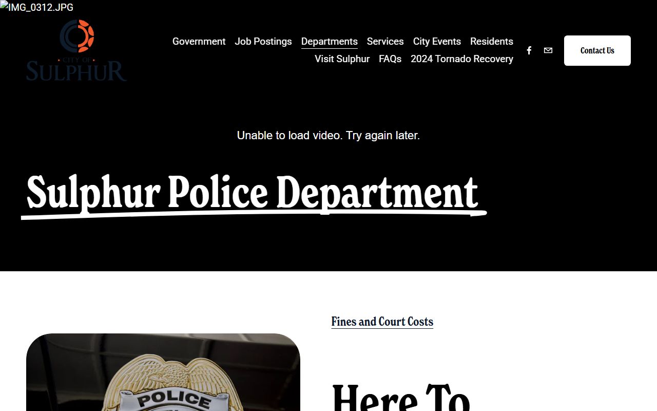 Murray County traffic citations handled by the Sulphur Police Department